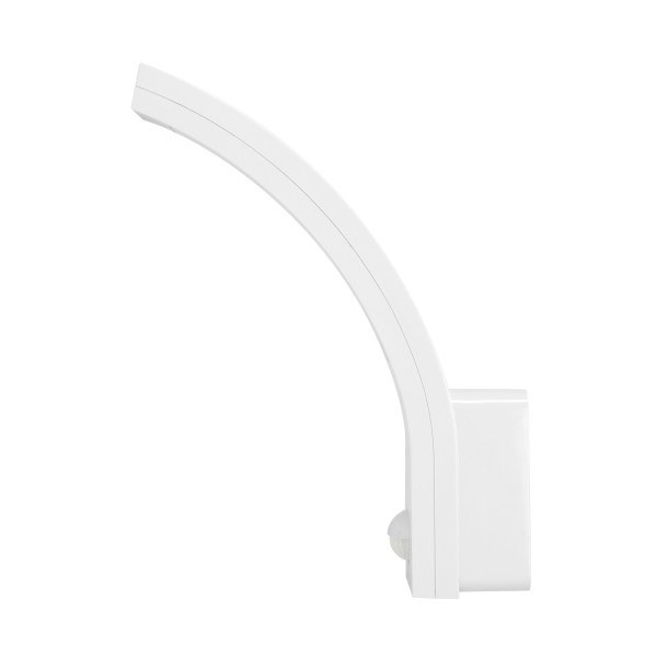 PIRYT LED 10W, oprawa ogrodowa z czujnikiem ruchu 140st, 850lm, IP54, 4000K, biała