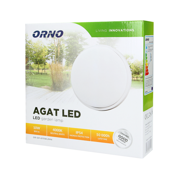 AGAT LED garden lamp, 10W, white
