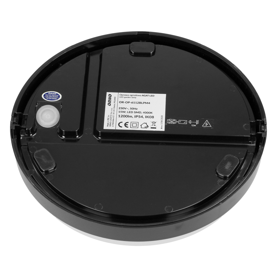 AGAT LED 15W, oprawa ogrodowa, 1100lm, IP54, 4000K, czarna