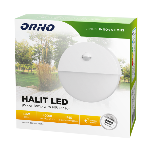 HALIT LED garden luminaire 10W with PIR motion sensor
