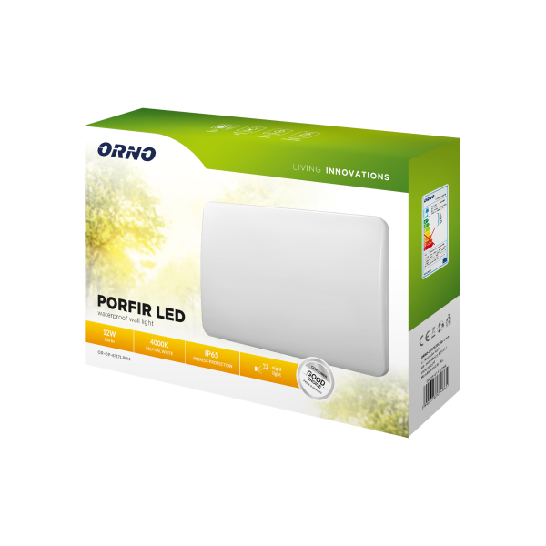 PORFIR LED 12W, oprawa oświetleniowa z numerem domu, 950lm, IP65, 4000K, IK10