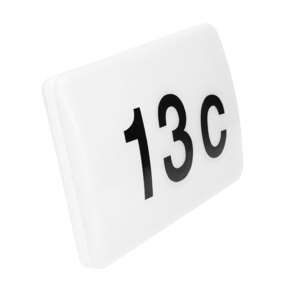 PORFIR LED 12W, oprawa oświetleniowa z numerem domu, 950lm, IP65, 4000K, IK10