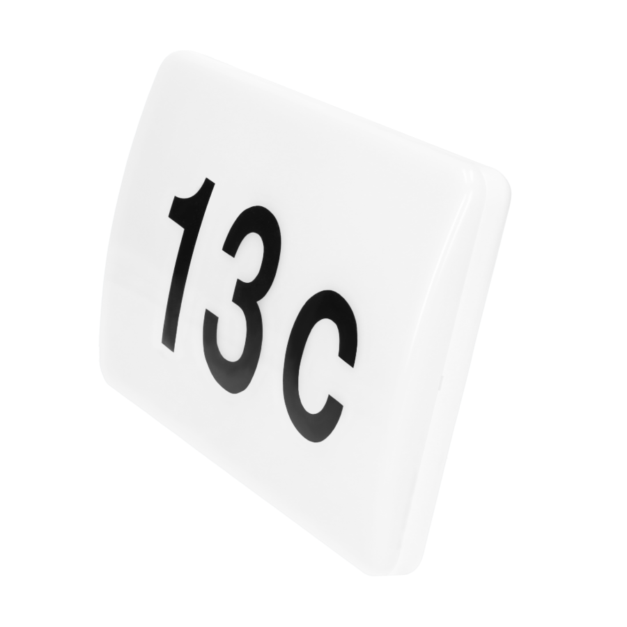 PORFIR LED house lamp with number, 12W, IP65, IK10