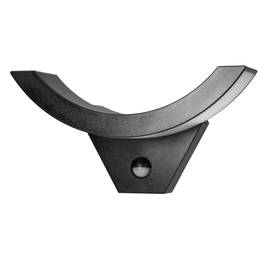 SPINEL LED 10W, oprawa ogrodowa z czujnikiem ruchu 140°, 800lm, IP54, 4000K, IK10, czarna