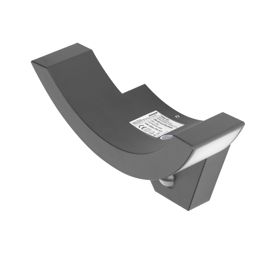 SPINEL LED 10W, oprawa ogrodowa z czujnikiem ruchu 140°, 800lm, IP54, 4000K, IK10, szara