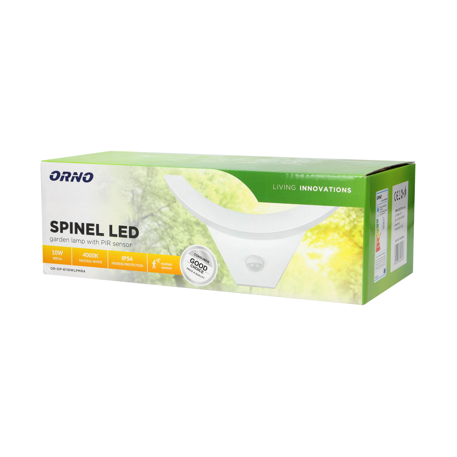 SPINEL LED garden luminaire 10W with PIR motion sensor
