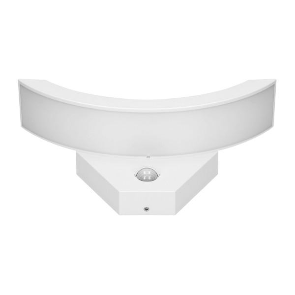 SPINEL LED 10W, oprawa ogrodowa z czujnikiem ruchu 140°, 800lm, IP54, 4000K, IK10, biała