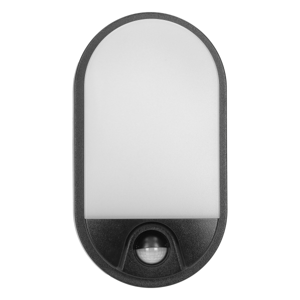 NEFRYT LED 15W, oprawa ogrodowa z czujnikiem ruchu, 1100lm, IP54, 4000K, czarna