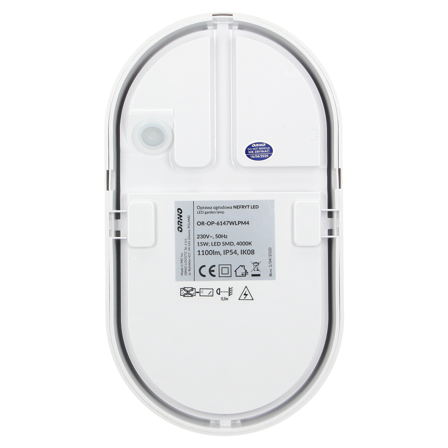 NEFRYT LED 15W, oprawa ogrodowa, 1100lm, IP54, 4000K, biała