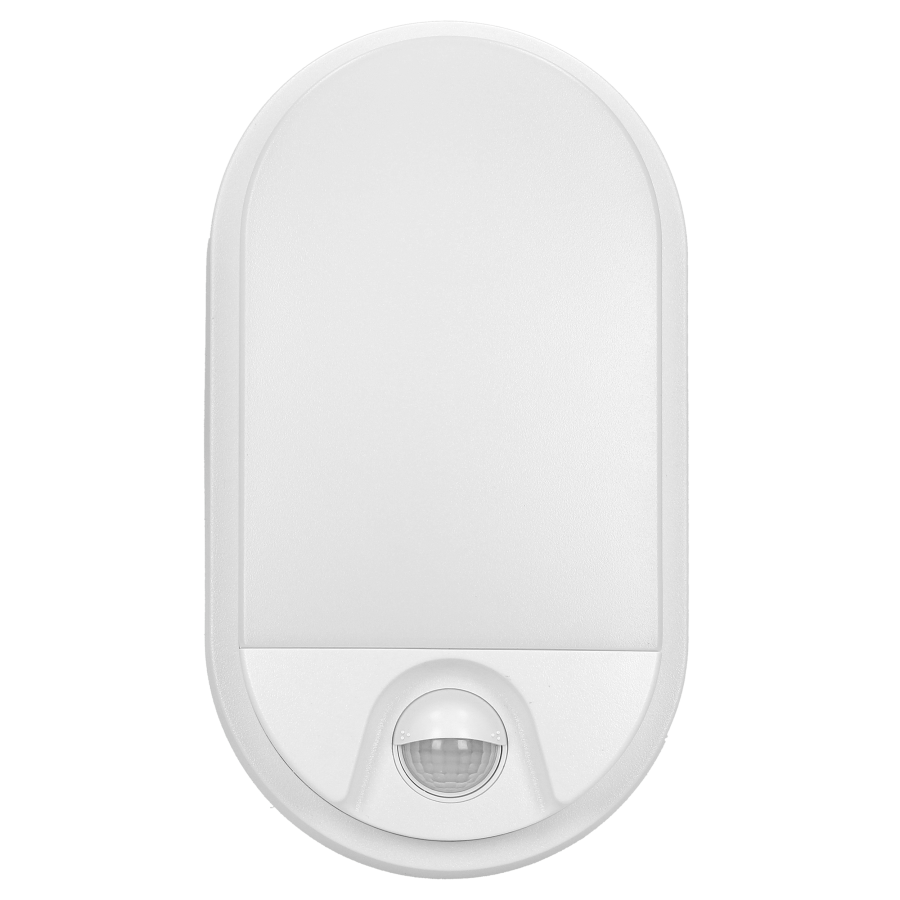 NEFRYT LED 15W, oprawa ogrodowa z czujnikiem ruchu, 1100lm, IP54, 4000K, biała