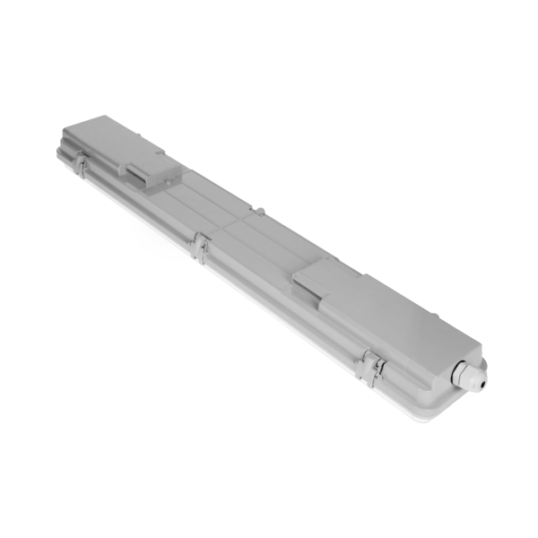 HERM hermetic luminaire for professional use, T8 LED 2x9W, IP65, tube length: 60cm.