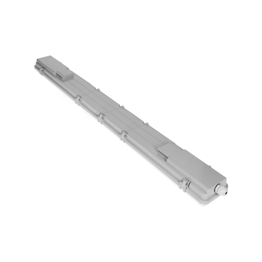 HERM hermetic luminaire for professional use, T8 LED 2x22W, IP65, tube length: 150cm.