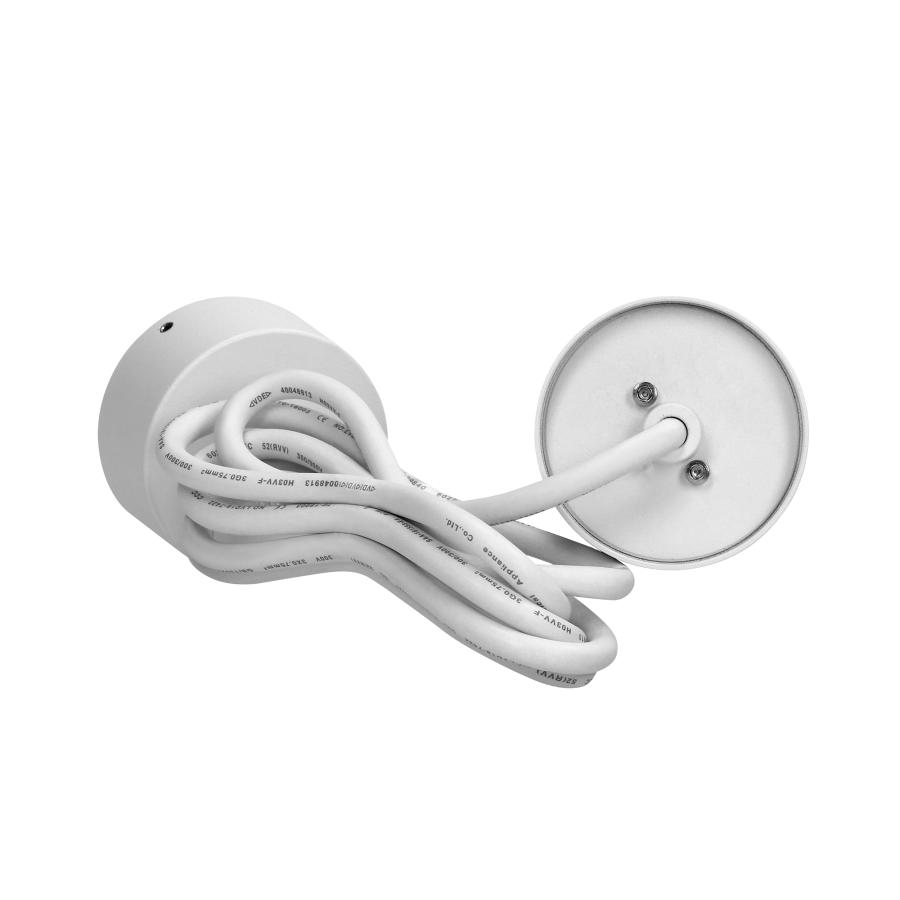 BARBRA PLR GU10 pendant light, max. 35W, IP20, round, white, aluminum