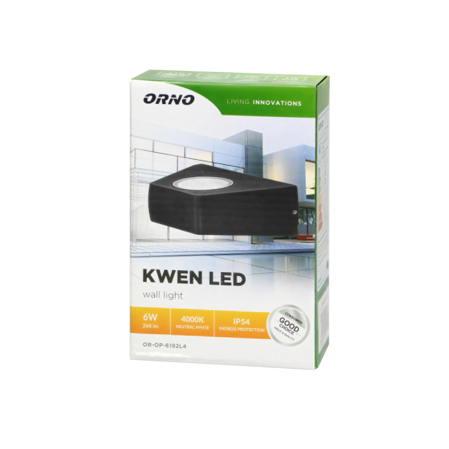 Oprawa elewacyjna KWEN LED 6W, IP54, 4000K,