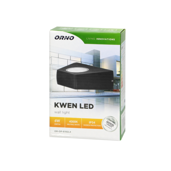 Oprawa elewacyjna KWEN LED 6W, IP54, 4000K,