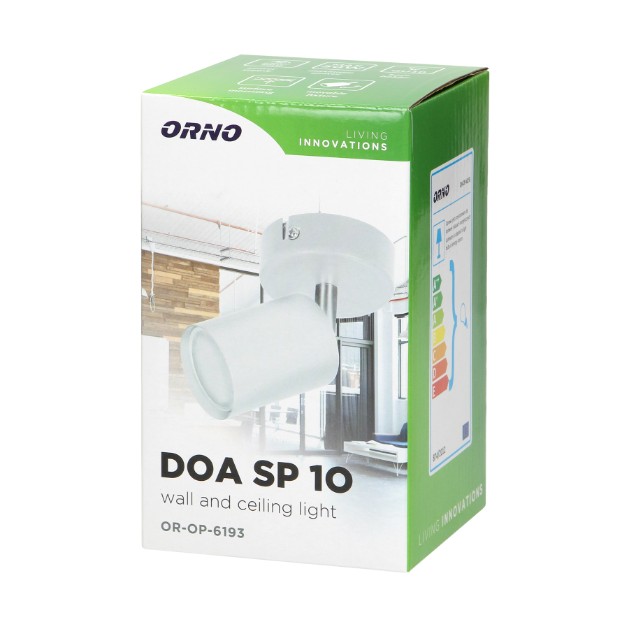 DOA SP 10 wall and ceiling light, GU10, max. 50W, IP20, white