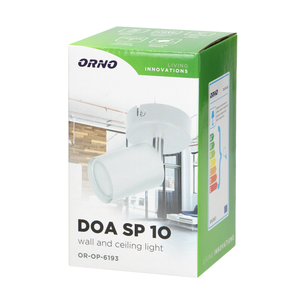 DOA SP 10 wall and ceiling light, GU10, max. 50W, IP20, white