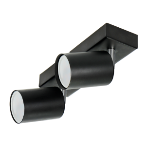 DOA SP 2l wall and ceiling light, GU10, max. 2x50W, IP20, black