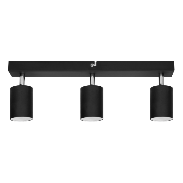 DOA SP 3l wall and ceiling light, GU10, max. 3x50W, IP20, black