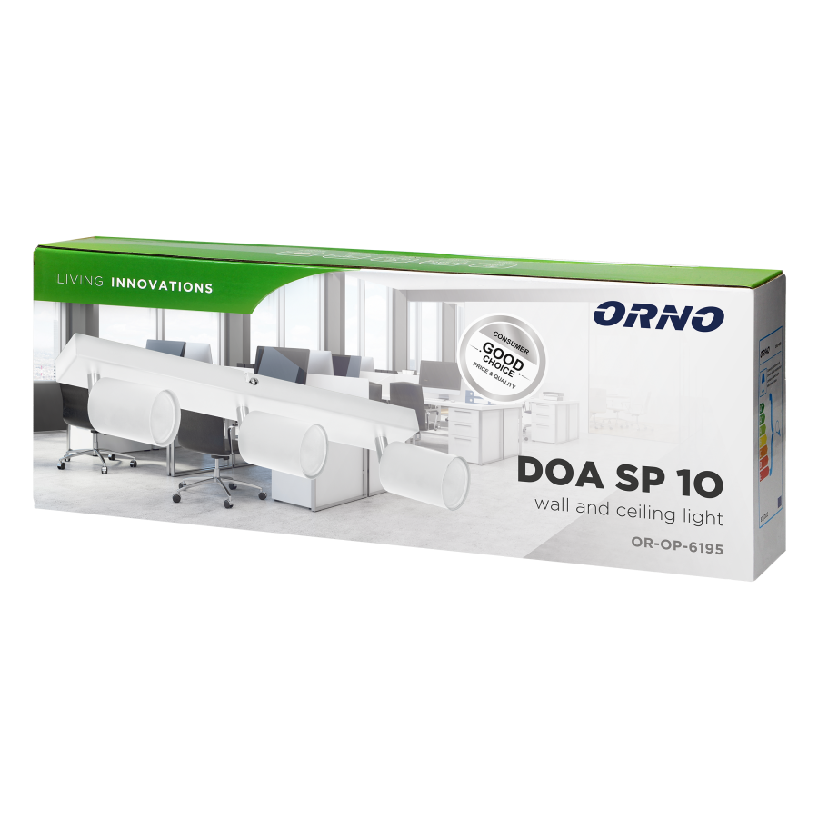 DOA SP 3I, oprawa ścienno-sufitowa, GU10 max. 3x50W, IP20, biała