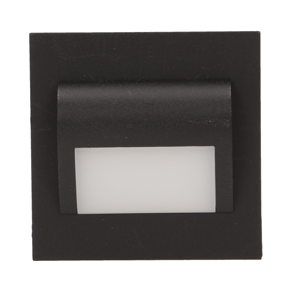 DRACO LED 1,2W, oprawa schodowa podtynkowa, 12V DC, 100lm, 3000K, czarna