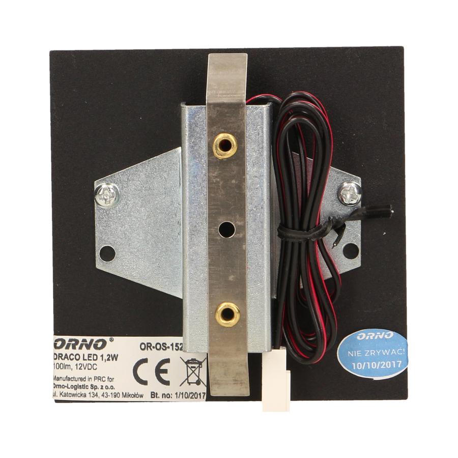 DRACO LED 1,2W, oprawa schodowa podtynkowa, 12V DC, 100lm, 3000K, czarna
