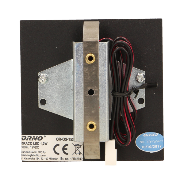 DRACO LED 1,2W, oprawa schodowa podtynkowa, 12V DC, 100lm, 3000K, czarna