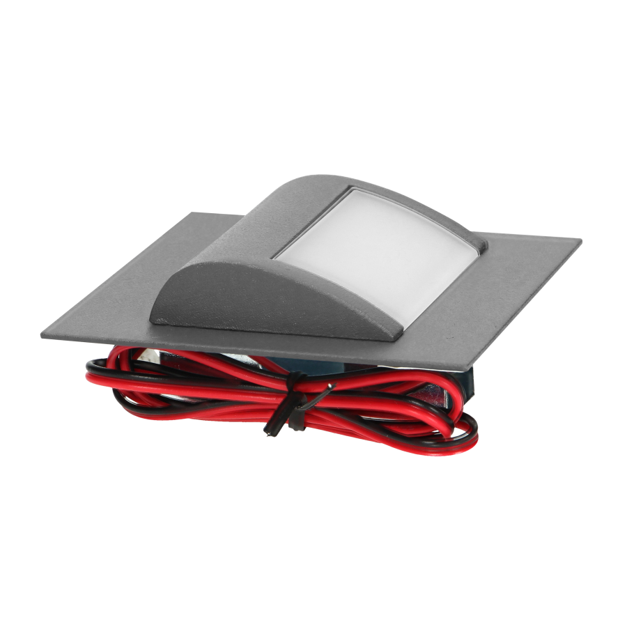 DRACO LED 1,2W, oprawa schodowa podtynkowa, 12V DC, 100lm, 3000K, grafit
