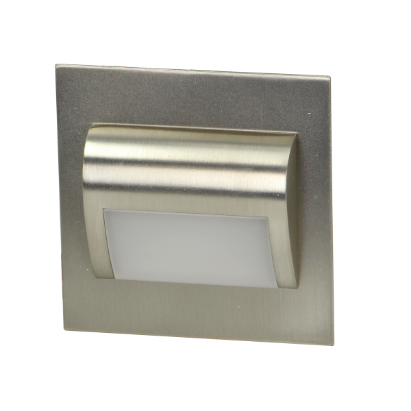 DRACO LED 1,2W, oprawa schodowa podtynkowa, 12V DC, 100lm, 3000K, satyna