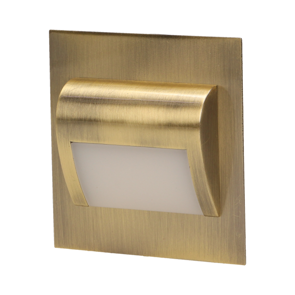 LED staircase luminaire DRACO, 6000K, brass