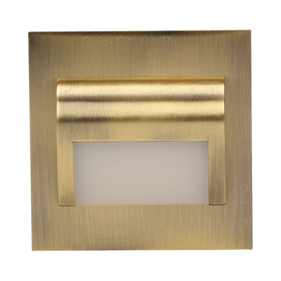 LED staircase luminaire DRACO, 6000K, brass