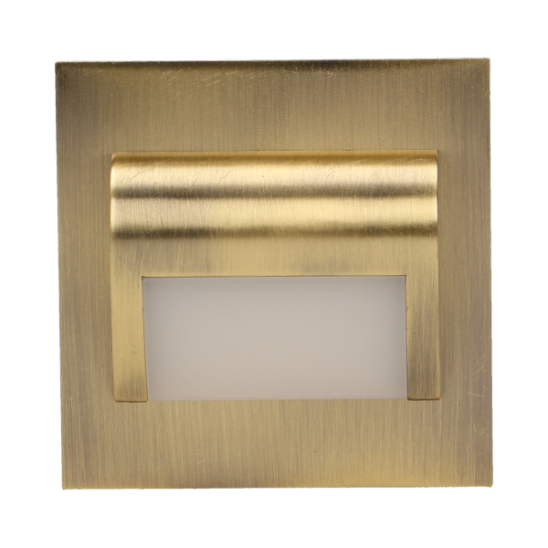LED staircase luminaire DRACO, 6000K, brass