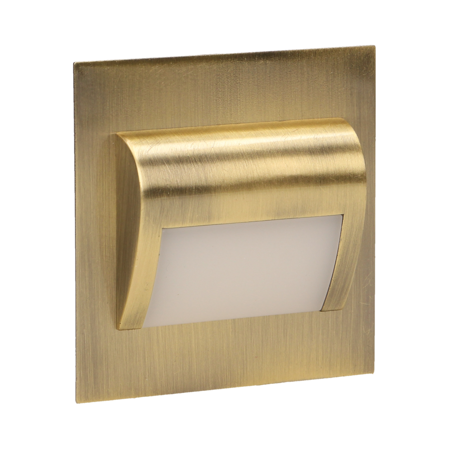 LED staircase luminaire DRACO, 6000K, brass