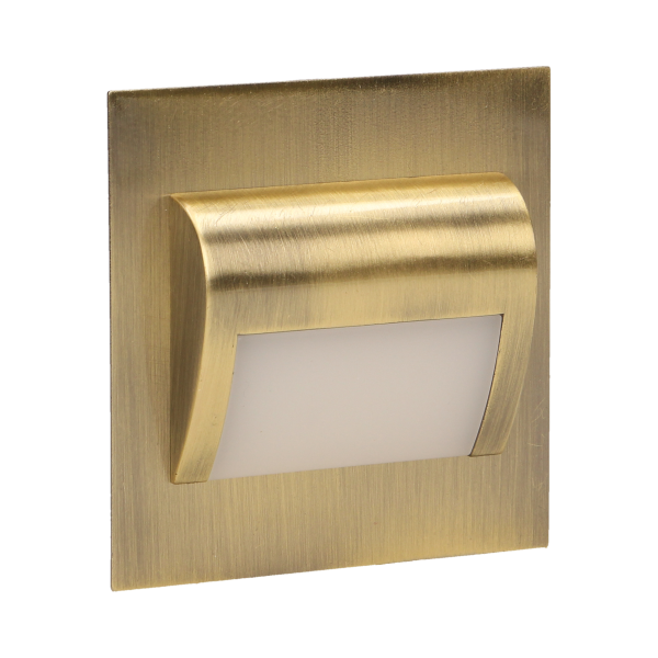 LED staircase luminaire DRACO, 6000K, brass