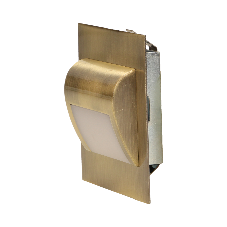 LED staircase luminaire DRACO, 6000K, brass