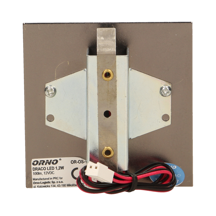DRACO LED 1,2W, oprawa schodowa podtynkowa, 12V DC, 100lm, 6000K, mosiądz
