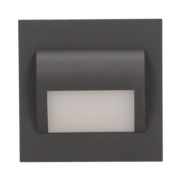 DRACO LED 1,2W, oprawa schodowa podtynkowa, 12V DC, 100lm, 6000K, grafit