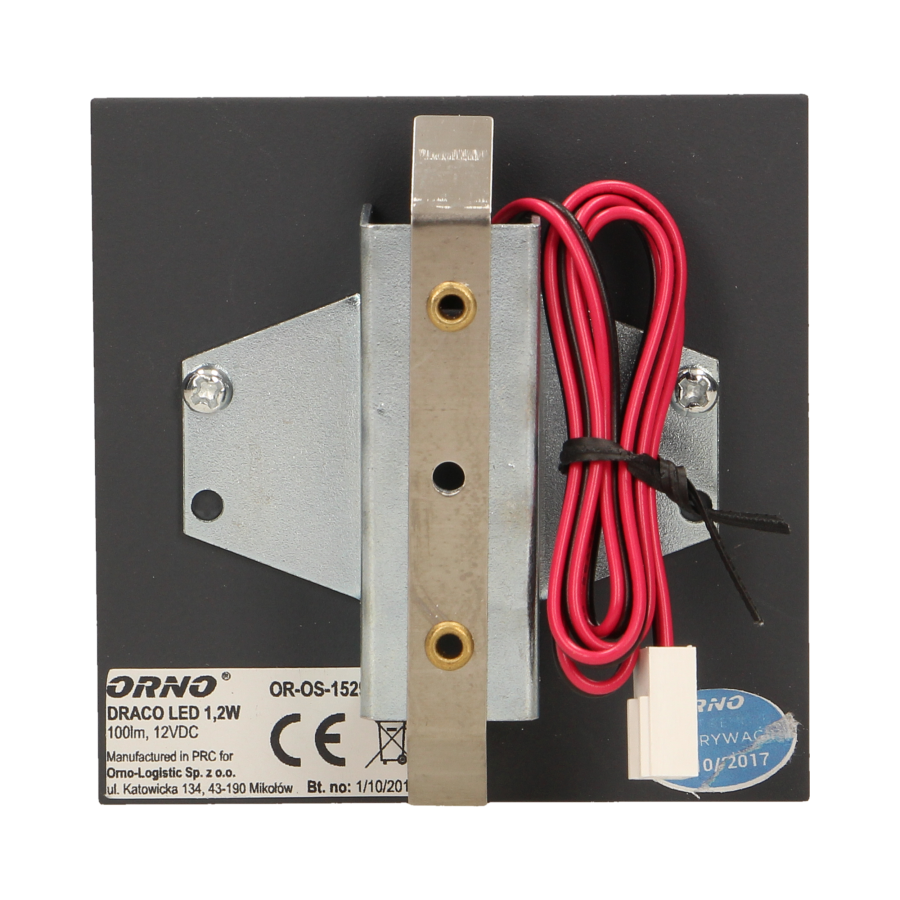 DRACO LED 1,2W, oprawa schodowa podtynkowa, 12V DC, 100lm, 6000K, grafit