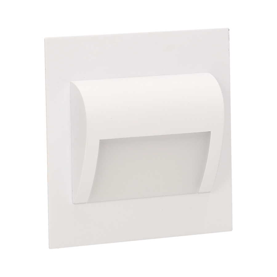 DRACO LED 1,2W, oprawa schodowa podtynkowa, 12V DC, 100lm, 6000K, biała