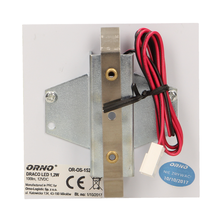 DRACO LED 1,2W, oprawa schodowa podtynkowa, 12V DC, 100lm, 6000K, biała