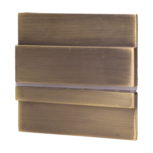 CYGNUS LED 1,2W, oprawa schodowa natynkowa, 12V DC, 100lm, 3000K, mosiądz