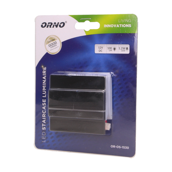 LED staircase luminaire CYGNUS, 6000K, black