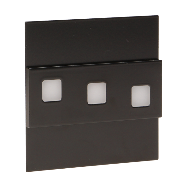 LEPUS LED 1,2W, oprawa schodowa natynkowa, 12V DC, 100lm, 3000K, czarna