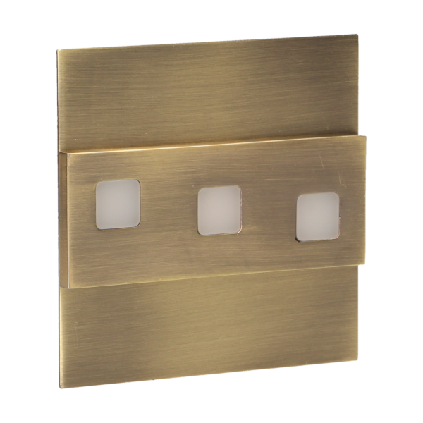 LED staircase luminaire LEPUS, 3000K, brass