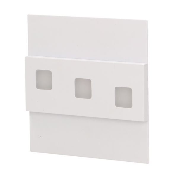 LEPUS LED 1,2W, oprawa schodowa natynkowa, 12V DC, 100lm, 3000K, biała