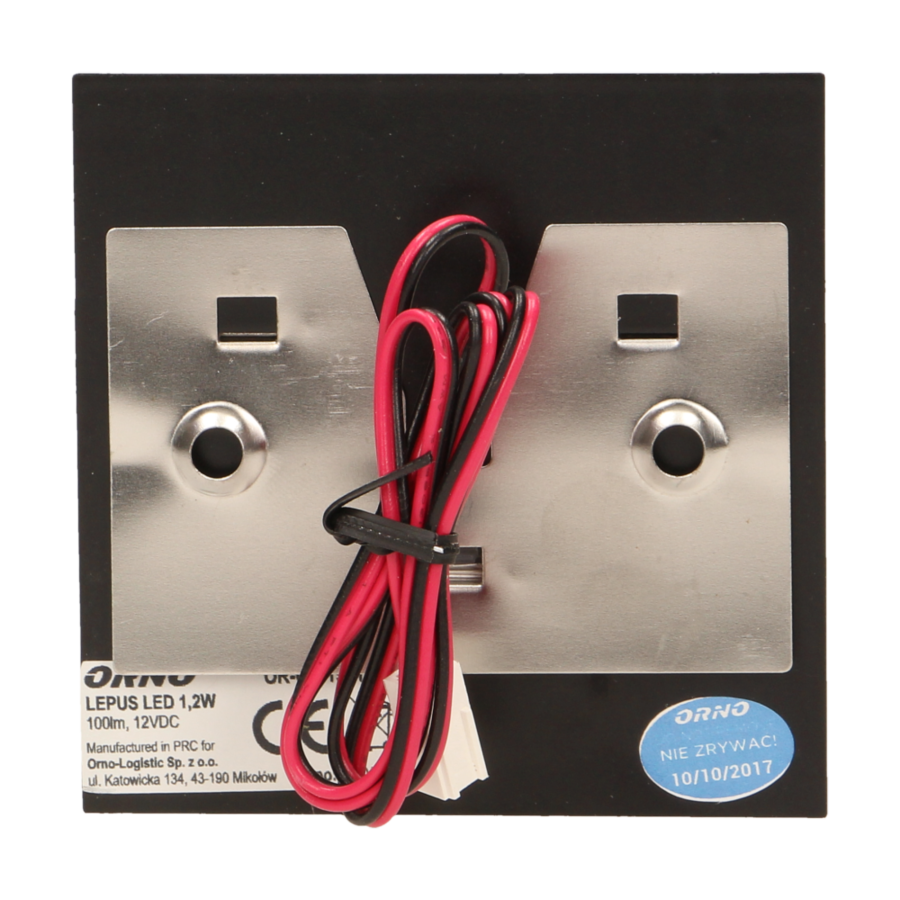 LEPUS LED 1,2W, oprawa schodowa natynkowa, 12V DC, 100lm, 6000K, czarna