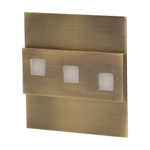 LED staircase luminaire LEPUS, 6000K, brass