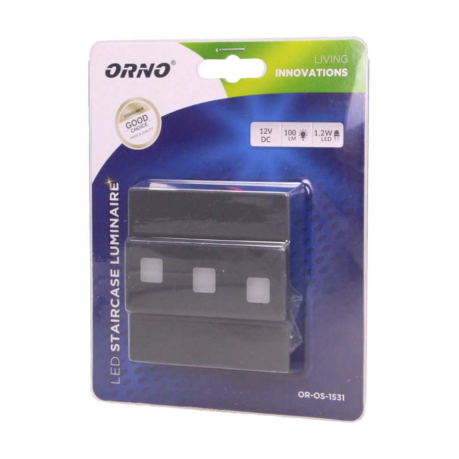 LED staircase luminaire LEPUS, 6000K, graphite