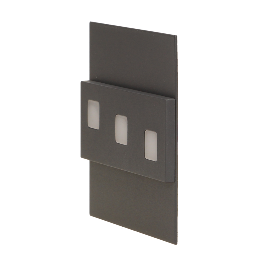 LED staircase luminaire LEPUS, 6000K, graphite