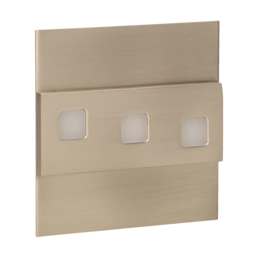 LEPUS LED 1,2W, oprawa schodowa natynkowa, 12V DC, 100lm, 6000K, satyna